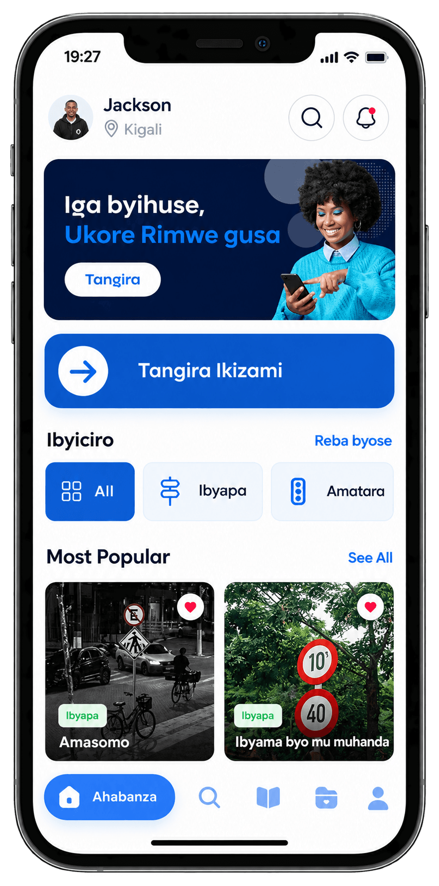 Ahabanza ha App ya Amategeko